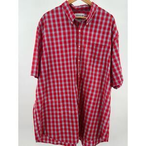 Saddlebred‎ 2Xlarge Tall Mens Plaid Button Down Casual Shirt Red Multicolor